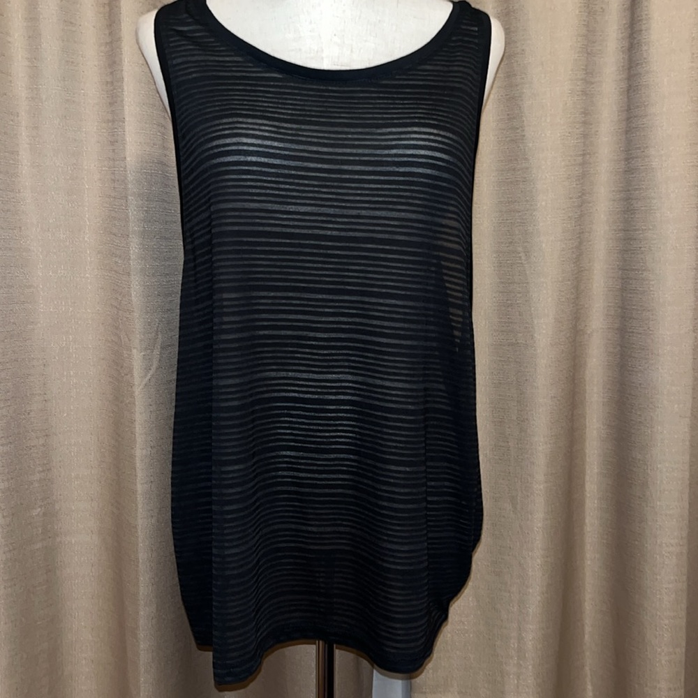 Tangerine Brand Black Striped Tanktop Womens XXL